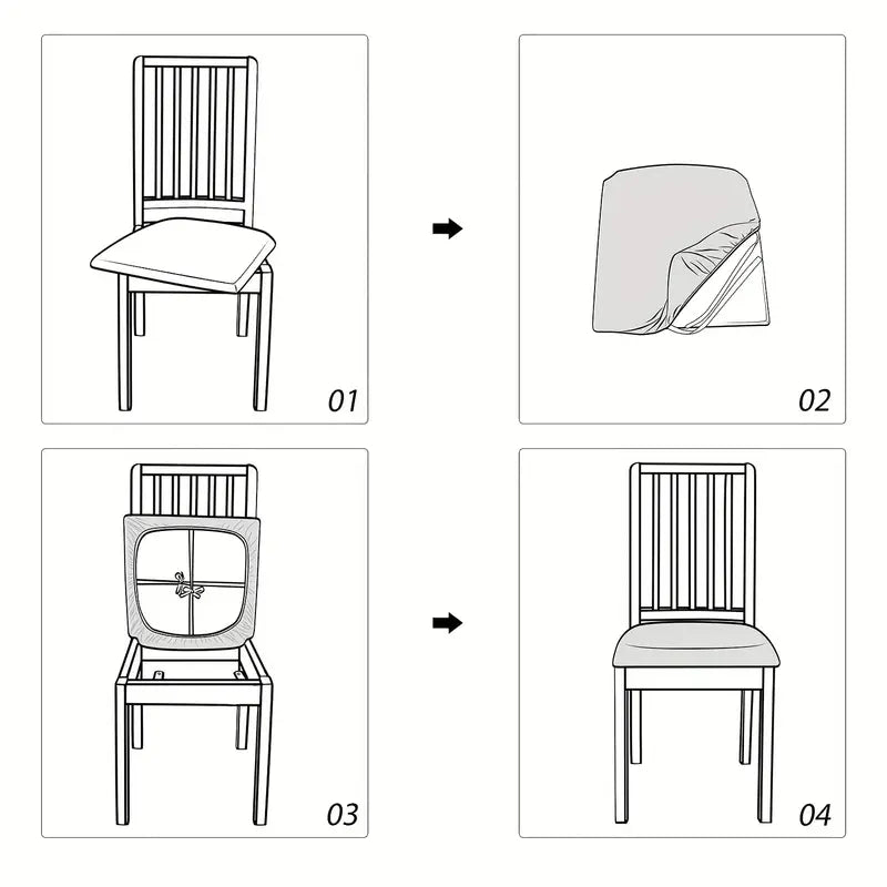 US Originated Jacquard Stretch Chair Cover for Dining and Office Chairs